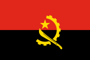 red-black, yellow cog and machete