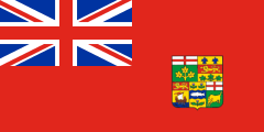 red British ensign, coat of arms
