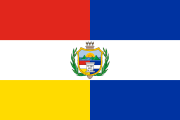 red-white-yellow, blue-white-blue, coat of arms