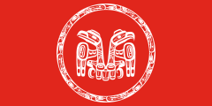 red, white raven and eagle