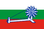 white-green-red, blue sewing wheel