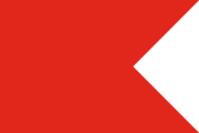 yellow, thick red stripe
