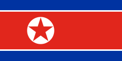 blue-red-blue, white outlines, white disc, red star