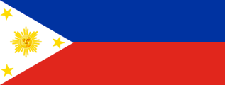 blue-red, white triangle, yellow sun, three yellow stars