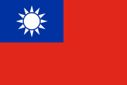 red, blue canton, white sun