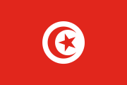 red, white disc, red crescent and star