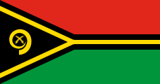 thin yellow sideways Y outlined in black, surrounded by red, green and black, yellow boar tusk